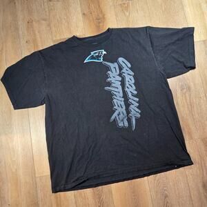 Carolina Panthers T Shirt Mens XXL Black NFL Football Graphic Tee Casual Fan